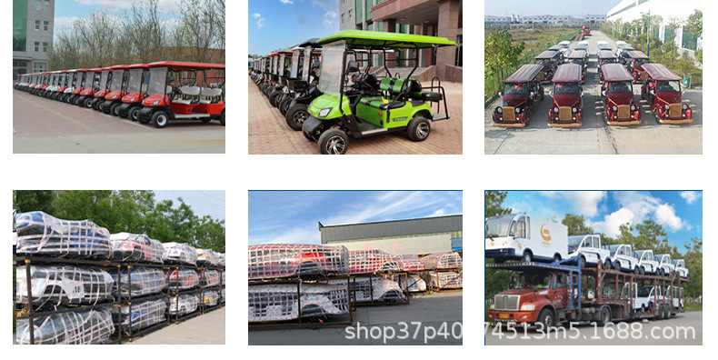 Electric Golf Cart Scenic Park Tour Off-road Electric Sightseeing Car Four-wheel 2-seat Bucket Export
