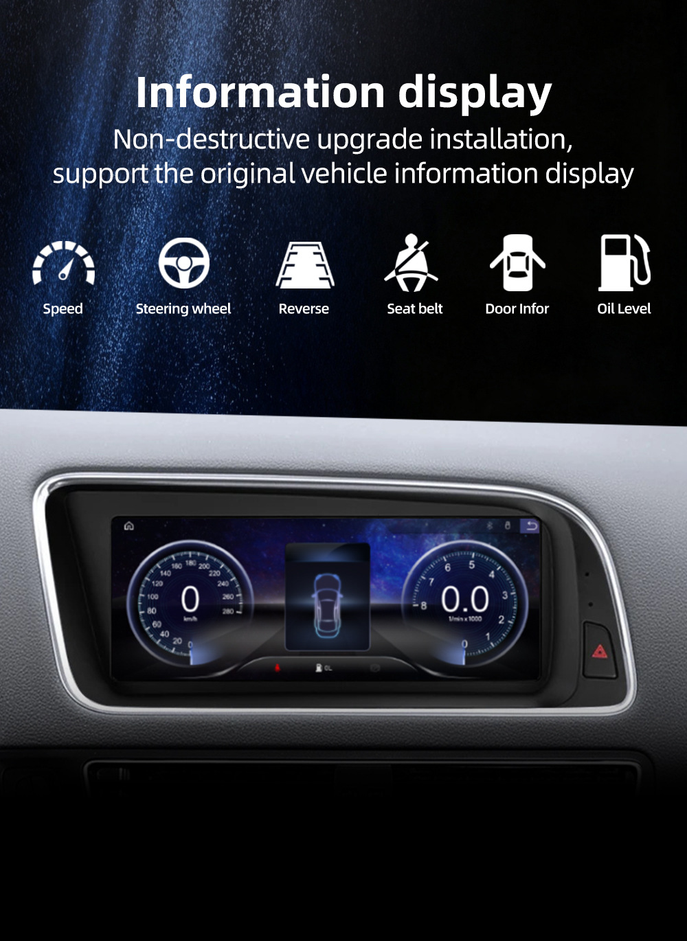 Car DVD navigation suitable for Audi Q5 8R 2009-2017, Android wireless Carplay central control large screen