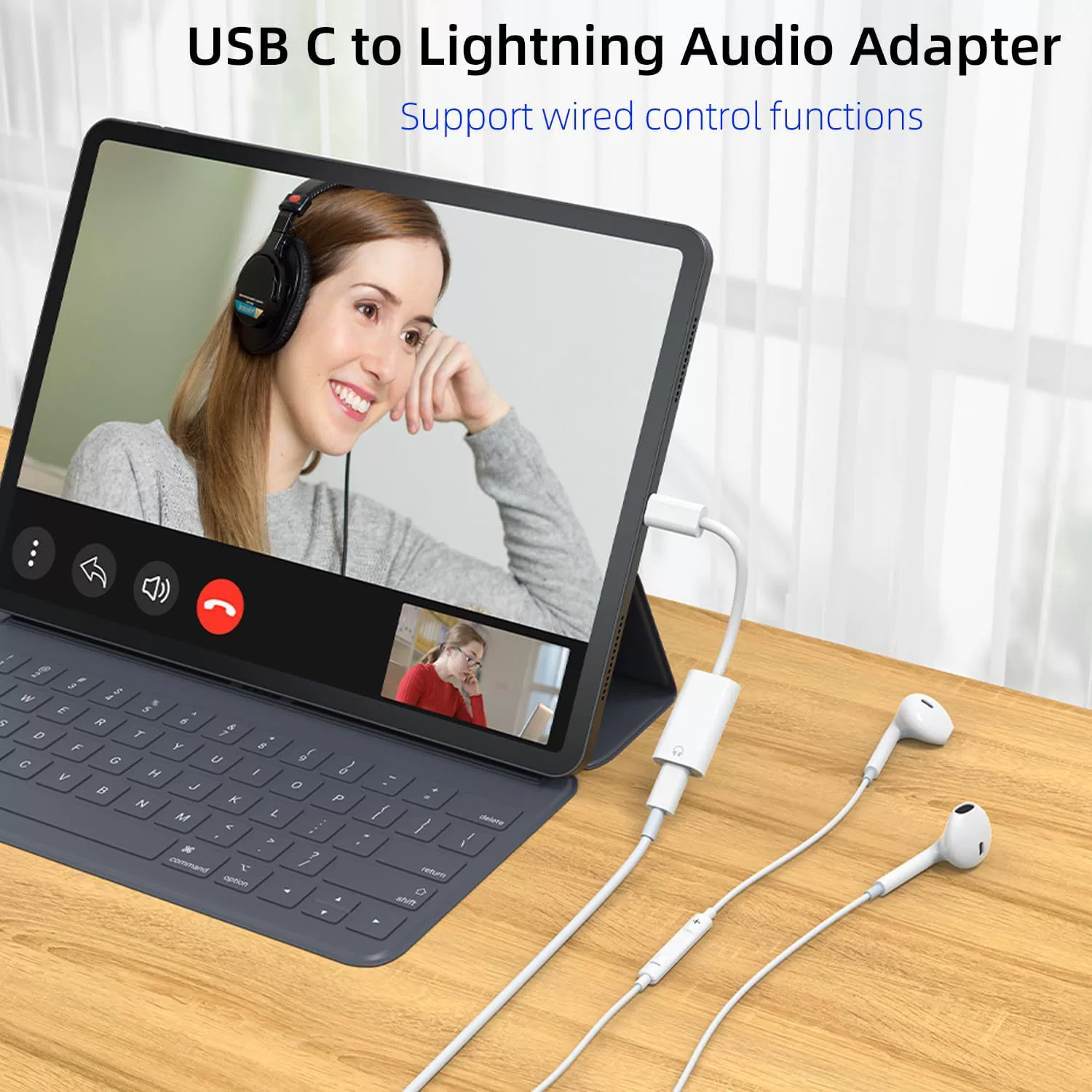 Адаптер USB-C (шт.) на Lightning (гн.), для iPhone 15/Plus/Pro