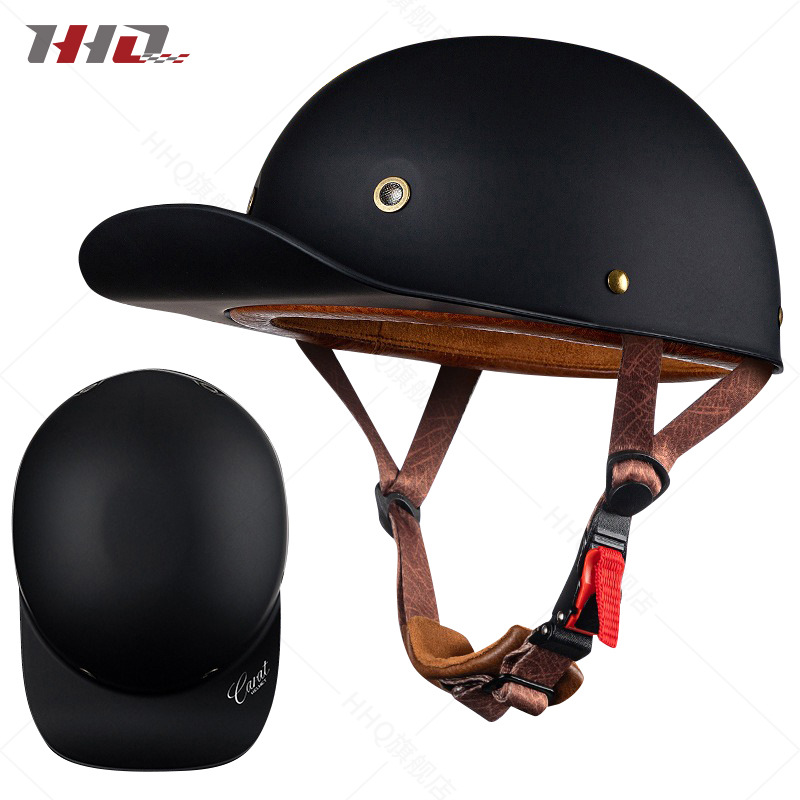 Al por mayor casco de motocicleta medio casco verano hombres y mujeres retro Harley motocicleta eléctrica gorra de béisbol primicia casco fabricante