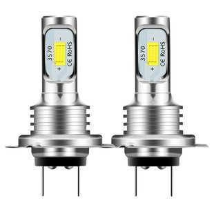 Cross-Border Headlight H7 80W 3570 2Smd 6000K High Brightness Decoding Light Car Led Fog Light Motorcycle Light