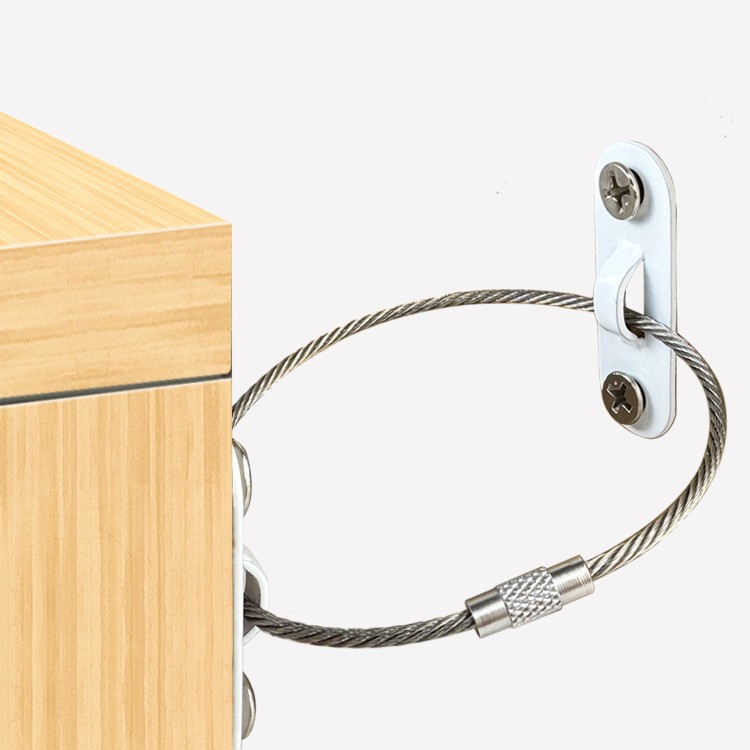 Fijadores antivuelco para muebles al por mayor para zapateros y estanterías, dispositivos antivuelco ajustables, protección reforzada para la seguridad de los niños. image 16