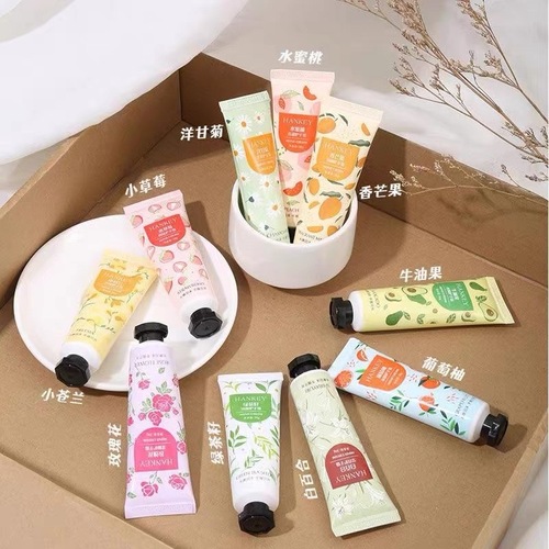 Han Jihua Fruity Chamomile Hand Cream Moisturizing and Anti-Drying Peach Hand Cream Gift Box Small Branch Wholesale