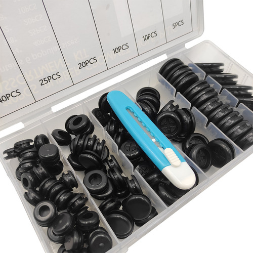 110pcs black protective coil double-sided rubber protective coil o-ring seal waterproof gasket