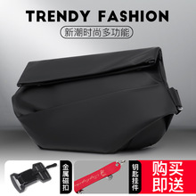 新款潮牌男士斜挎包批发跨境防泼水ipad多功能胸包潮酷斜跨单肩包