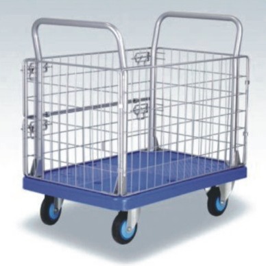 厂家直销 宁波余姚慈溪 带钢丝网栏板手推车