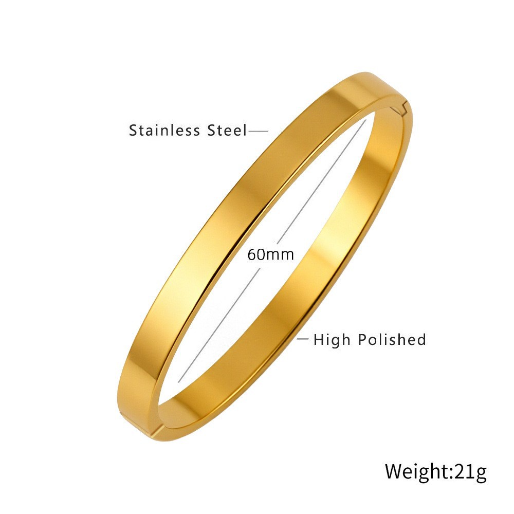 留め金工場製、色褪せない鏡面仕上げのゴールドブレスレット、欧米風ブレスレット、環境に優しいブレスレット、チタン鋼ブレスレット
