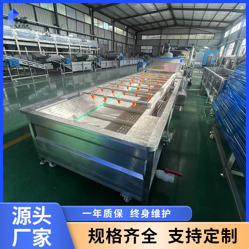 Máquina de limpieza de jengibre multifuncional para procesamiento de vegetales prefabricados línea de ensamblaje de pulverización de burbujas de fruta de piel amarilla