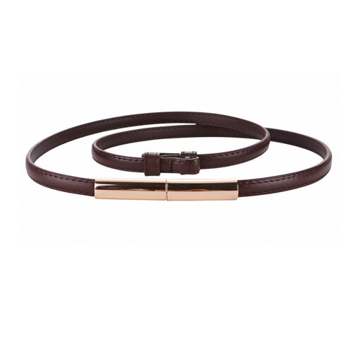 Genuine leather slim women's versatile decorative belt for suits, dresses, and sweaters, top-layer cowhide two-sided women's small belt