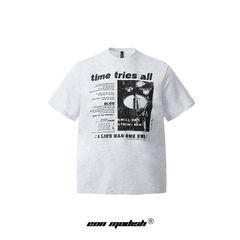 Eon Modish 25夏のアメリカ街のファッションは高品質のプリントのゆったりした半袖tシャツを組み合わせています。