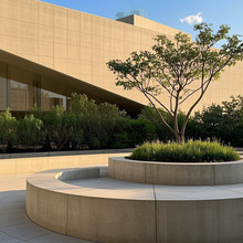 透光混凝土坐凳公园清水泥围树池水磨石草阶花坛户外UHPC树池座椅