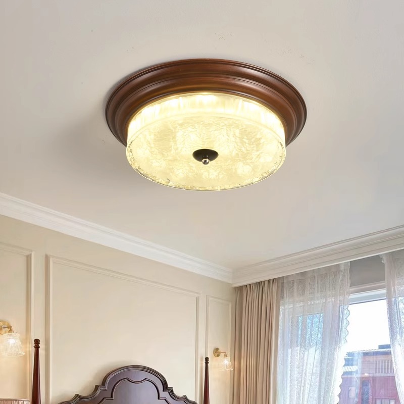 Lámpara de techo americana retro campo nuevo estilo chino dormitorio lámpara de habitación 2025 nuevo portal estudio lámpara de protección de ojos