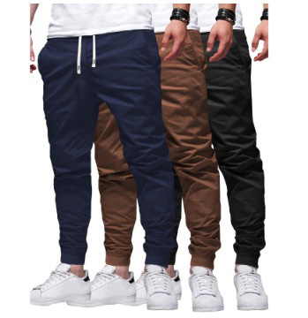 Cross-border High Street nuevos pantalones de color sólido para hombres pantalones deportivos para hombres jóvenes