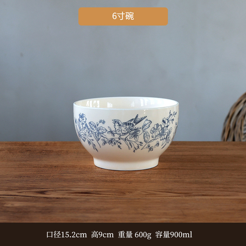 Francés medieval azul sueño azul flor azul plato de postre plato de pastel té de la tarde retro plato de repostería plato occidental