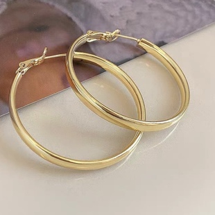 Large, Medium and Small Flat Shrimp Public Shrimp Earrings Can Be Printed and Electroplated Finished Products Gold Silver Rose Gold in Stock