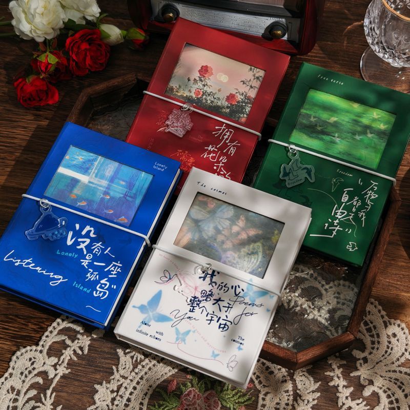 Retro Literary Notebook, Hollow Notebook, Korean Style Diary, Girl's Notebook, Good-Looking Birthday Gift