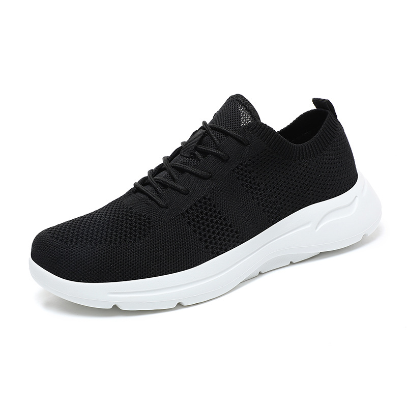 Summer Cross-border Men's Large Size Casual Sports Versatile Flat Shoes, Lightweight Breathable Fly-knit Trendy Shoes_vogvips.com