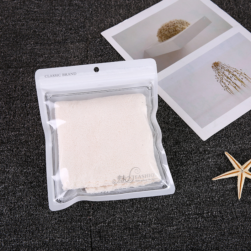 En stock universal cuadrado compuesto ropa embalaje bolsa ropa interior ziplock bolsa saliva toalla bolsa de almacenamiento