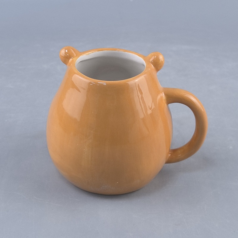 Taza de dibujos animados creativa Taza de agua Kapibala de gran capacidad Taza de cerámica con tapa de manzana para el hogar Taza de desayuno para el hogar