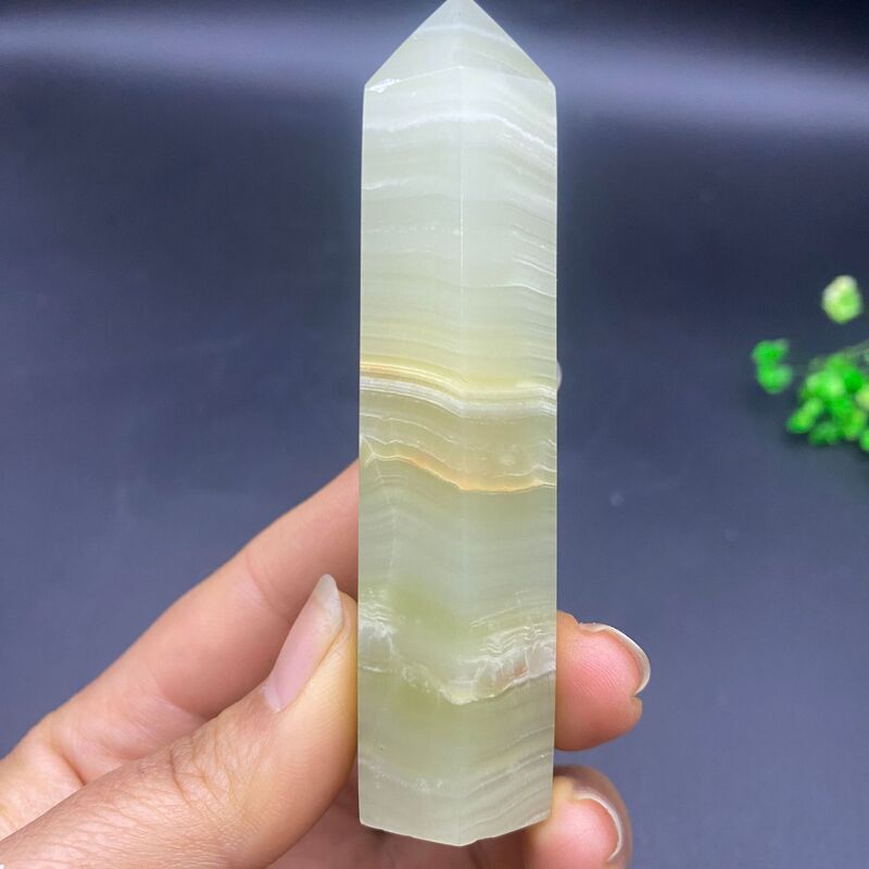 天然阿富汗玉柱子小摆件水晶雕刻件桌面摆件手工雕刻件装饰 买一送一 图 6