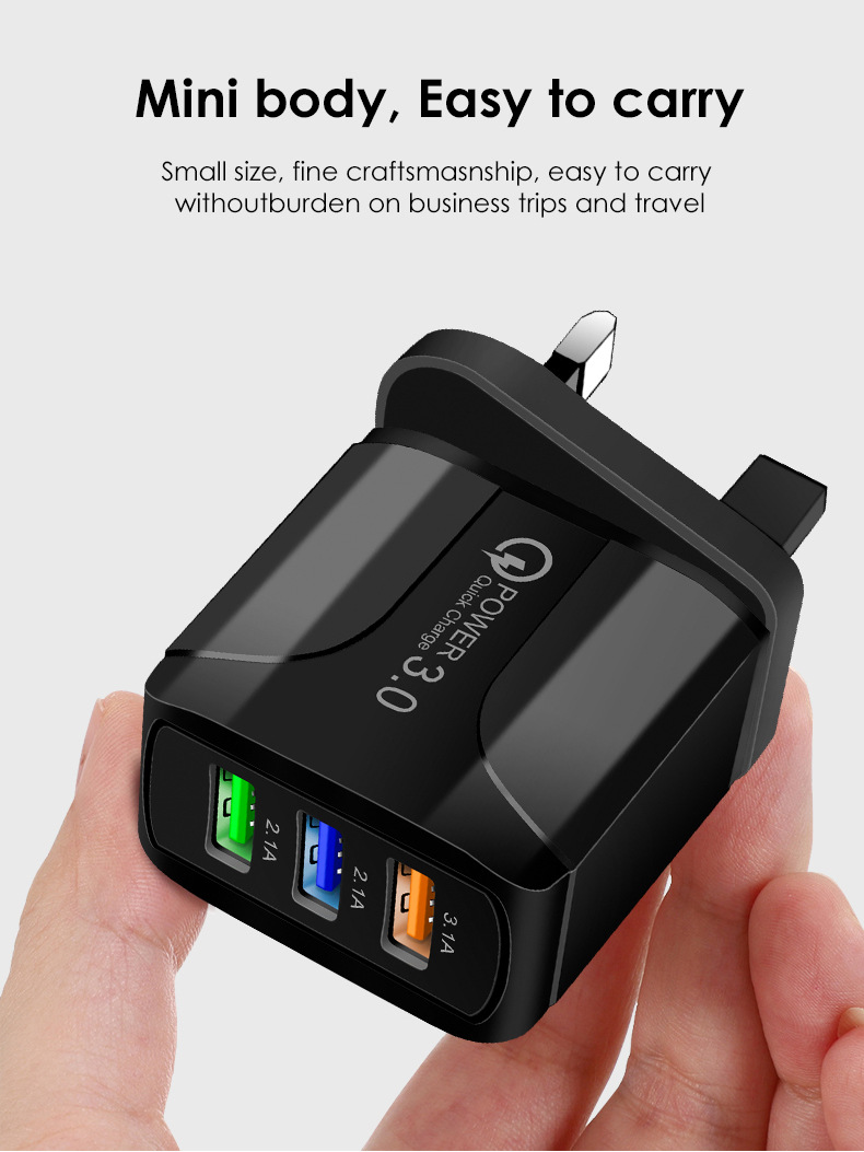 Mobiltelefon-töltő 2.4A gyorsfejű közvetlen töltés USB többportos hálózati adapter_voghion.com