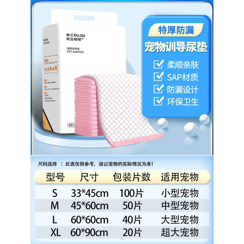 Pañales desechables para perros con almohadilla de orina de perros gruesa desodorizante para mascotas, almohadilla absorbente de agua para perros guía al baño