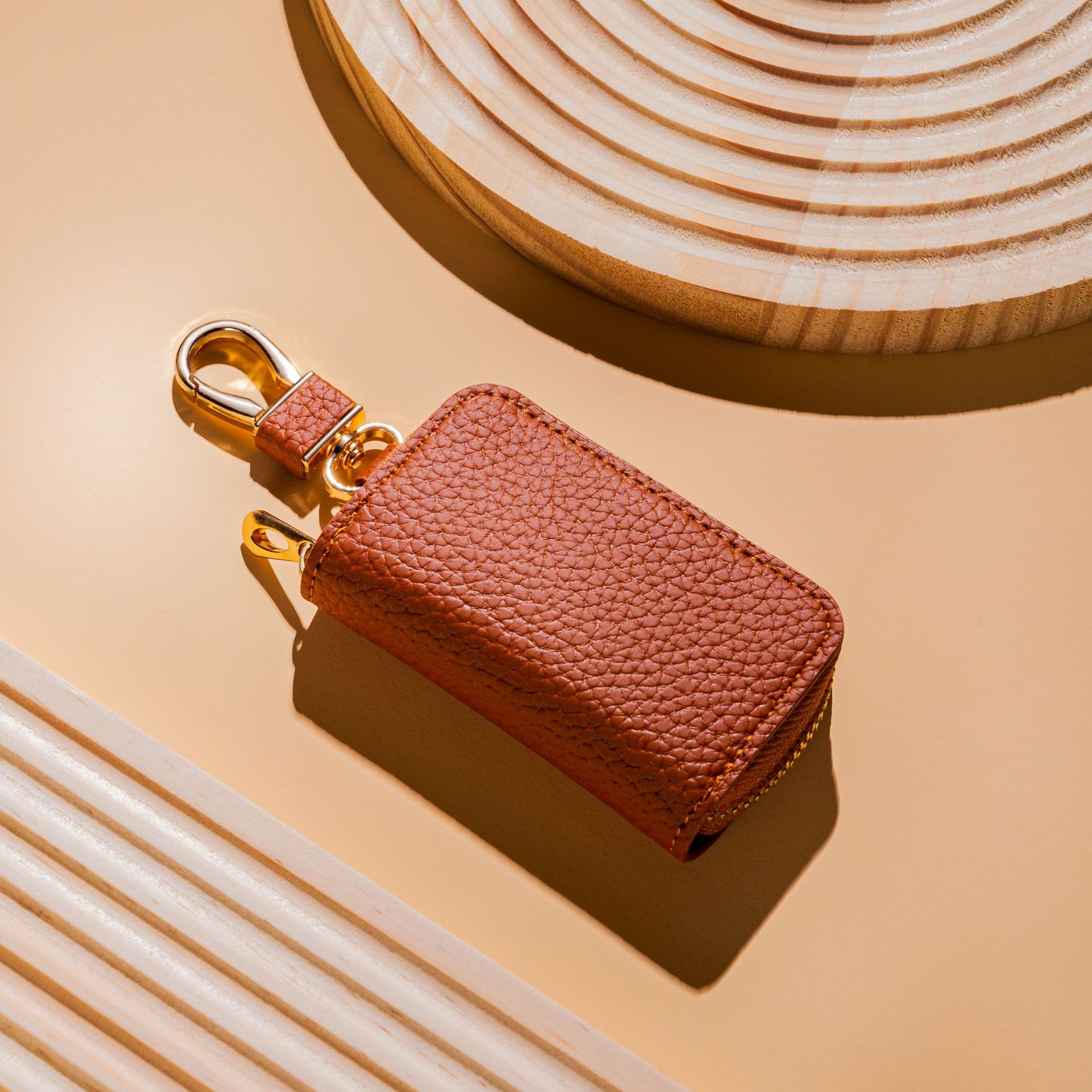 Nueva moda lychee patrón coche clave caso UNIVERSAL MODELO hombres y mujeres almacenamiento clave caso de cuero mini clave caso