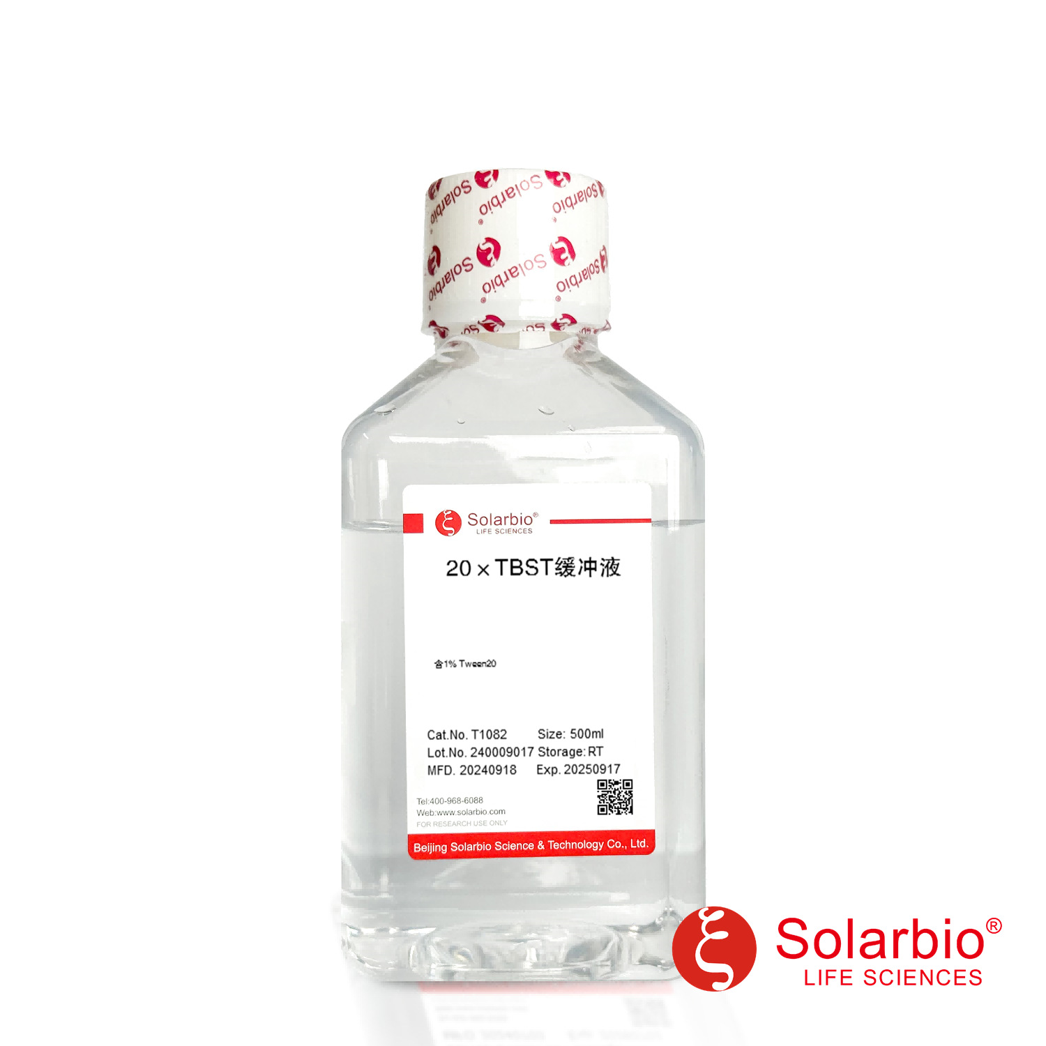 T1082    20×TBST缓冲液      500ml/瓶  TBST缓冲液    TBST