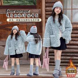 潮尚&8389时尚蓝色防皮草毛毛外套图片蓝色中国大陆有吊牌女无