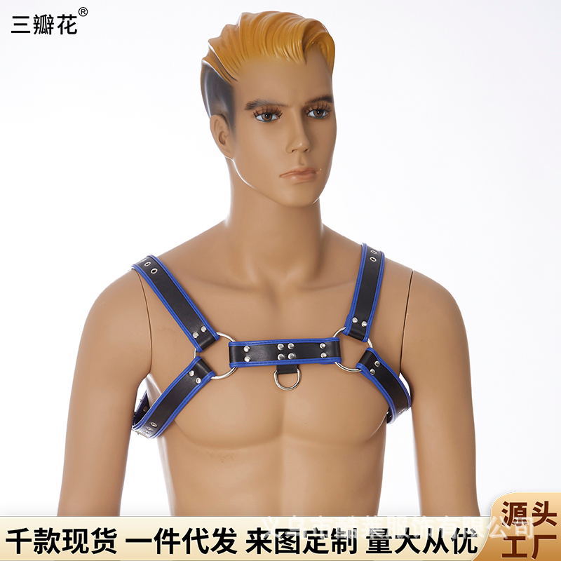 Europa y Estados Unidos transfronterizos cuero amplio amor bondage correa de ropa remaches hombres negocios hegemónico ocio JJ anillo tendencia universal