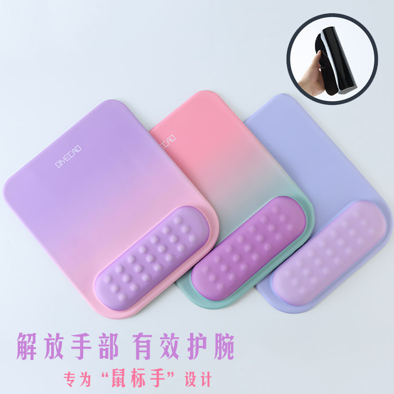 Alfombrilla de ratón con reposamuñecas y puntos de masaje