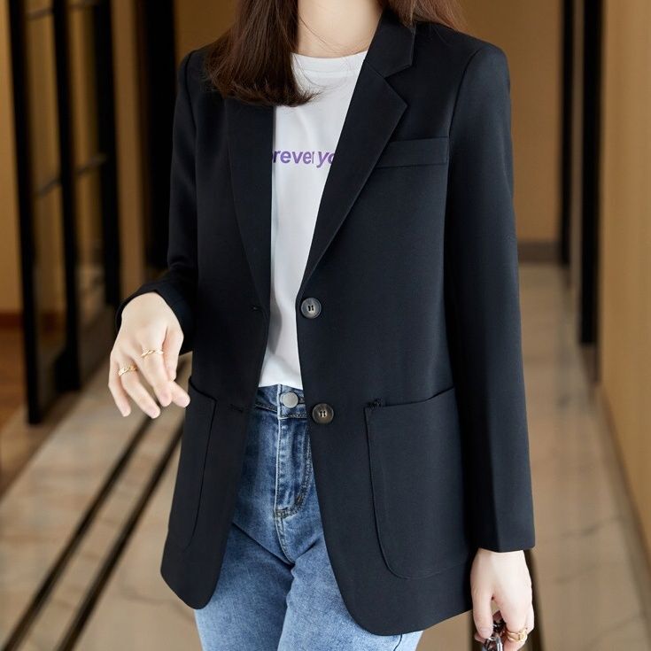 Blazer Women's 2025 Spring & Fall New Korean Style Loose and Versatile Student Tops Casual Small Suits Women's Versatile