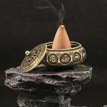 厂家批发铜器十二生肖纹香炉八宝吉祥香薰炉家用居室佛具茶道摆件