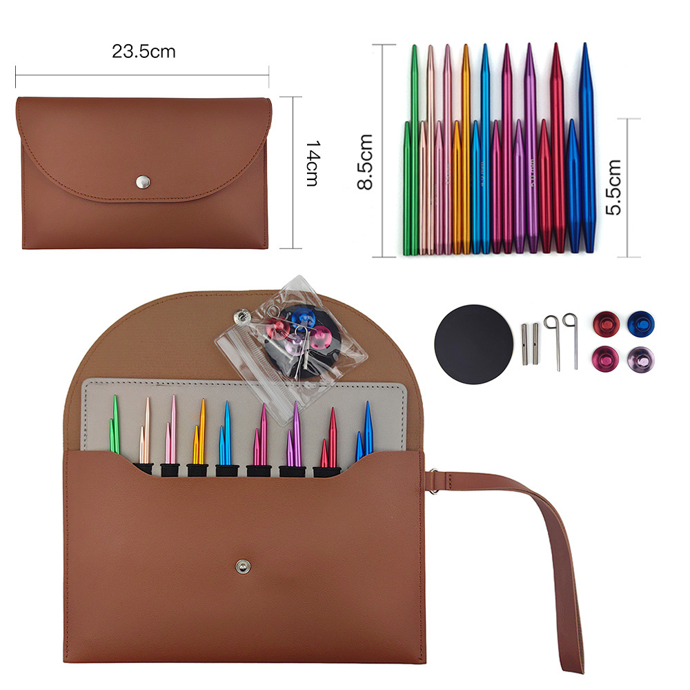 Herramientas de trenzado transfronterizas desmontables de manga collar aguja de anillo colorida aguja de anillo de cambio de cuerda 9 paquetes