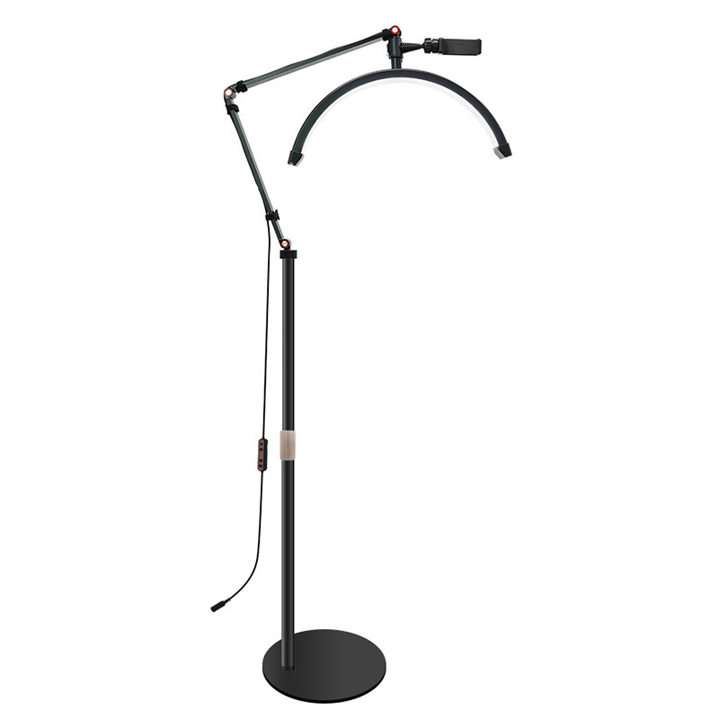 16inch 블랙 플로어 스탠딩 [유선제어+휴대폰클립] 20W