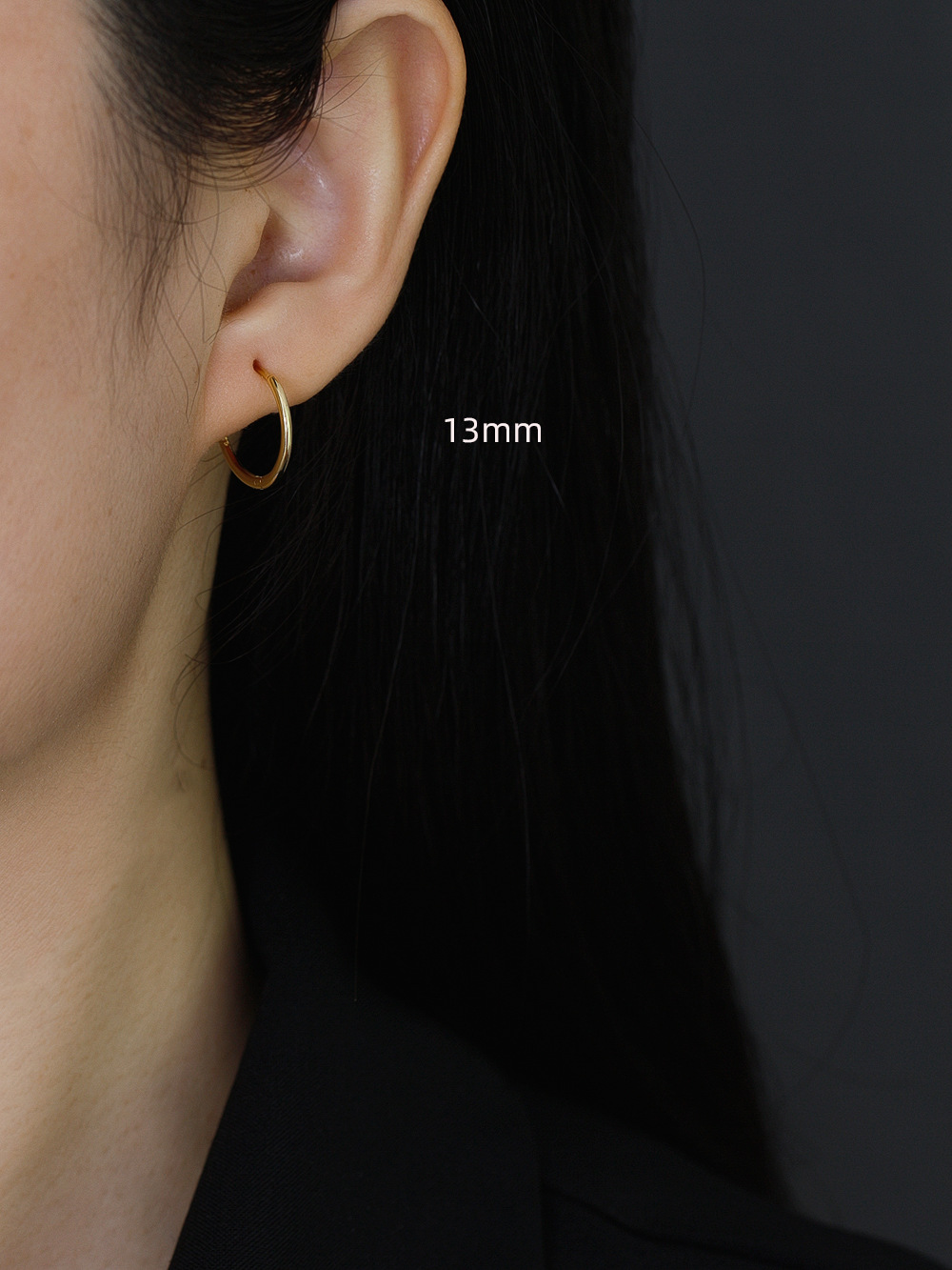 Simple Style Circle Sterling Silver Plating Hoop Earrings 1 Pair