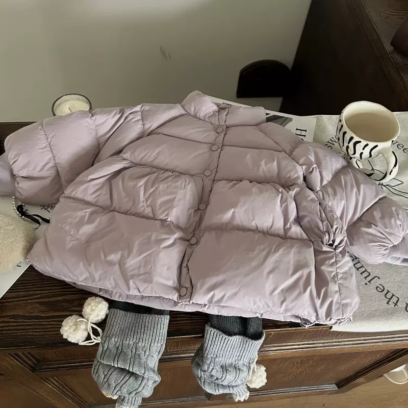 清仓不退不换【理性下单】儿童羽绒服50白鸭绒纯色保暖防寒服