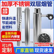 不锈钢热风烟筒管散热器热量采集器节能干烧节能源省煤增热防烫