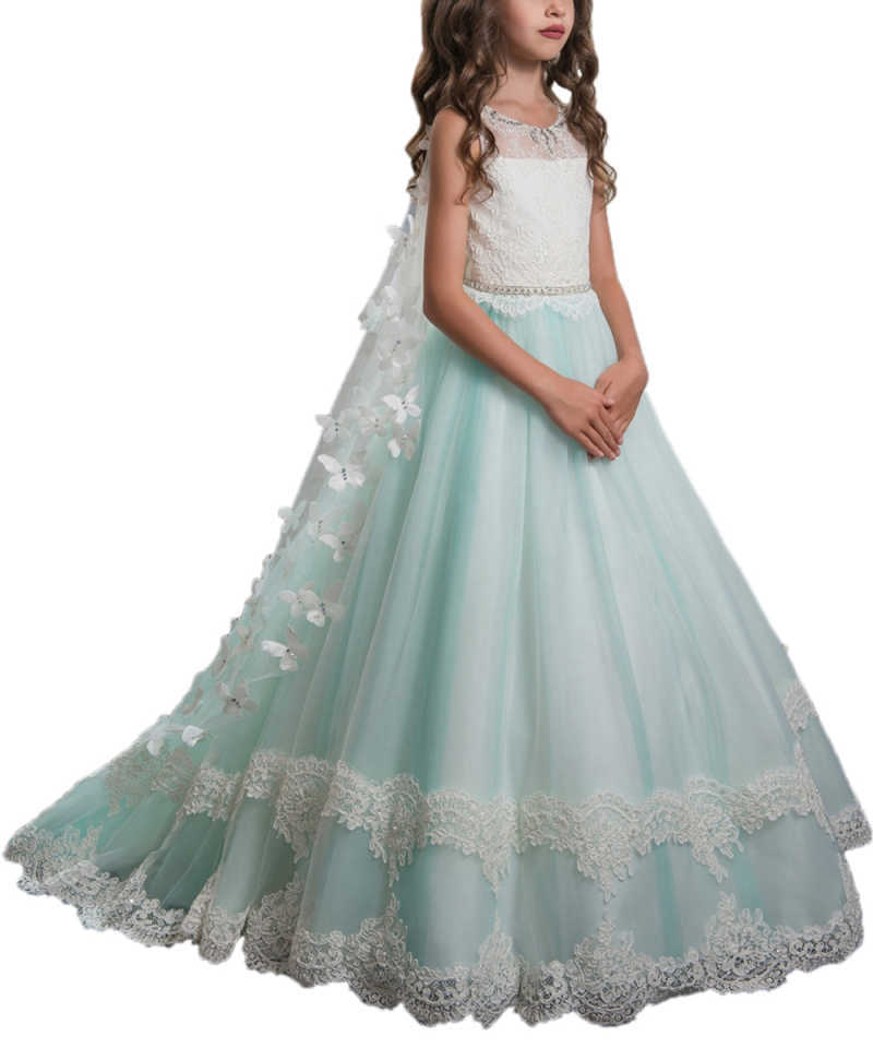 Comercio exterior europeo y americano nuevo diamante de hadas encaje arco bola niña rendimiento vestido novia pettiskirt