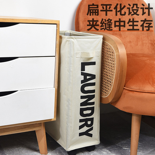 Oxford cloth single grid dirty clothes basket clothing storage box can be used to store sundries in the bedroom.