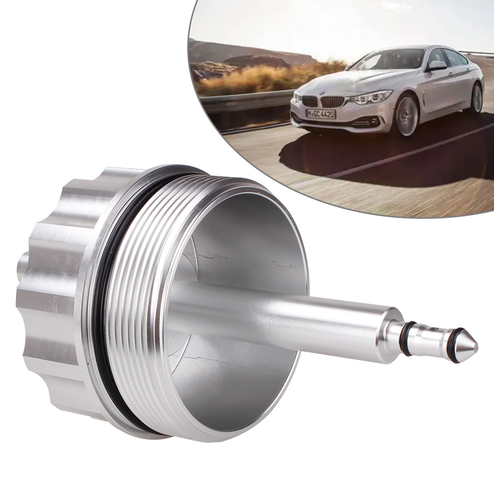 BMW üçün yağ filtri adapter qapağı, alüminium, gümüşü