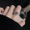 Ring, brand set, adjustable chain, internet celebrity, on index finger