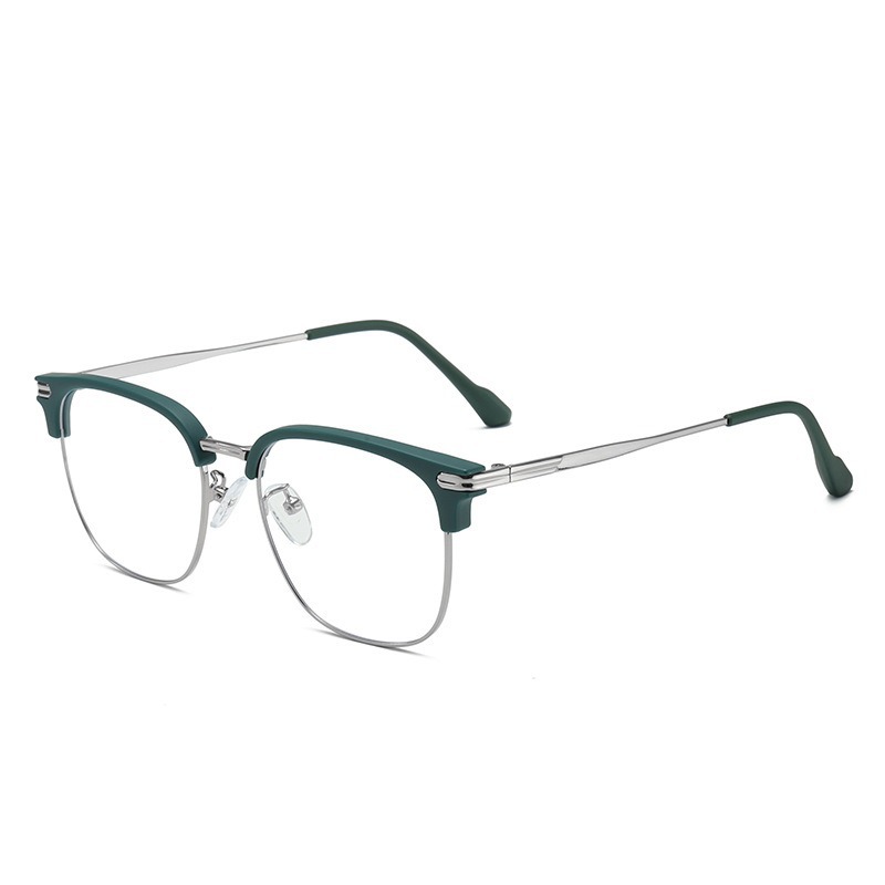 TR90 gafas para hombres con grados de gran cara, miopía, cara pequeña, marco de ojos, medio marco de cejas femeninas