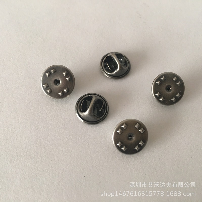 刺马针蝴蝶帽 现货批发供应环保铜11.5mm黑色蝴蝶帽 刺马针 卡帽