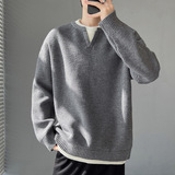 2026秋季新款宽松套头加厚保暖运动风青少年男式针织衫毛线毛衣，男装针织衫/毛衣，星座614