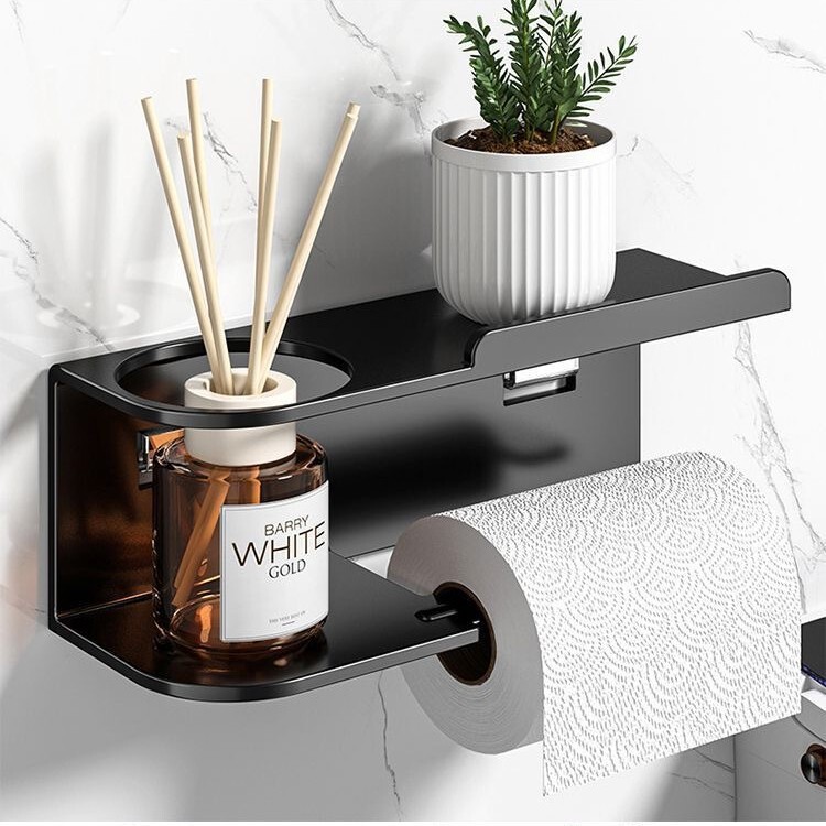 Cross-Border Bathroom Toilet Paper Towel Holder Without Punching Bathroom Toilet Paper Towel Holder Roll Paper Multi-Functional Storage Rack