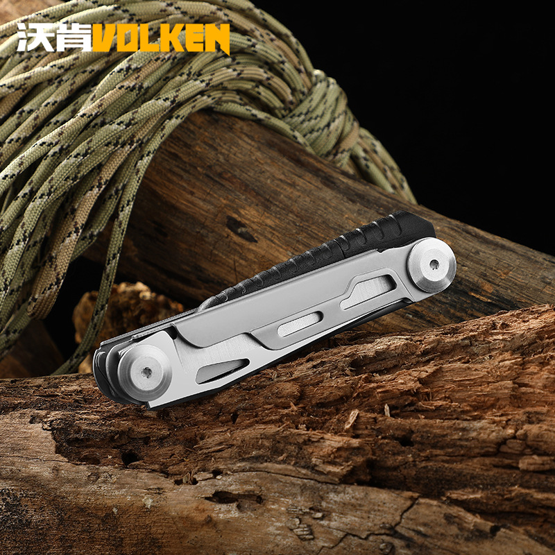 Mini cuchillo de acero inoxidable cuchillo de bolsillo portátil herramientas de supervivencia al aire libre de piedra de fuego cuchillo plegable multifuncional nuevo producto