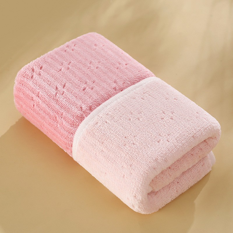 진푸 코튼 투톤 페이스 타올(코랄레드)