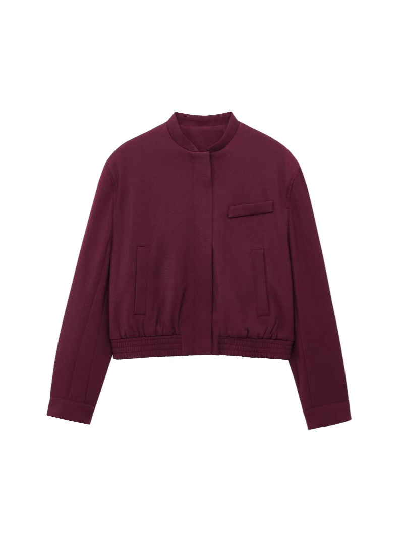 Cross-border Women's 2025 Spring and Autumn New European and American Fashion Vertical Collar Aviator Jacket Coat Top Women's 3736042