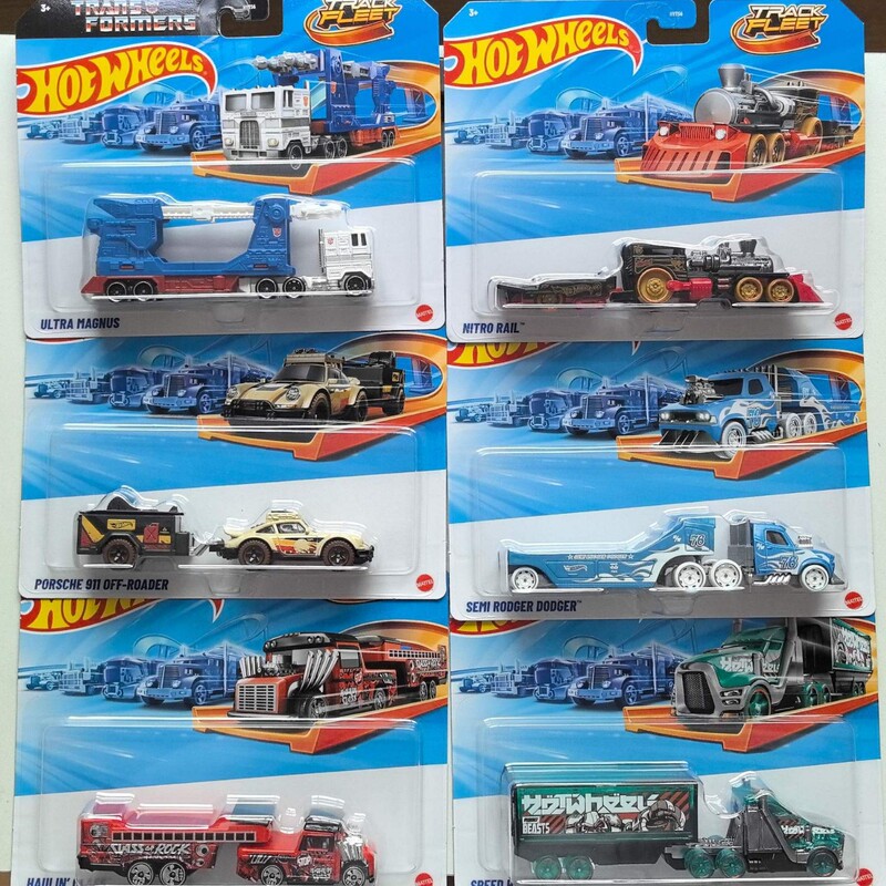 Fire Wheel Hyt56 Transporter Transformers Collaboration Track Optimus Prime Transport Trailer Car 1:64 Miniature Car